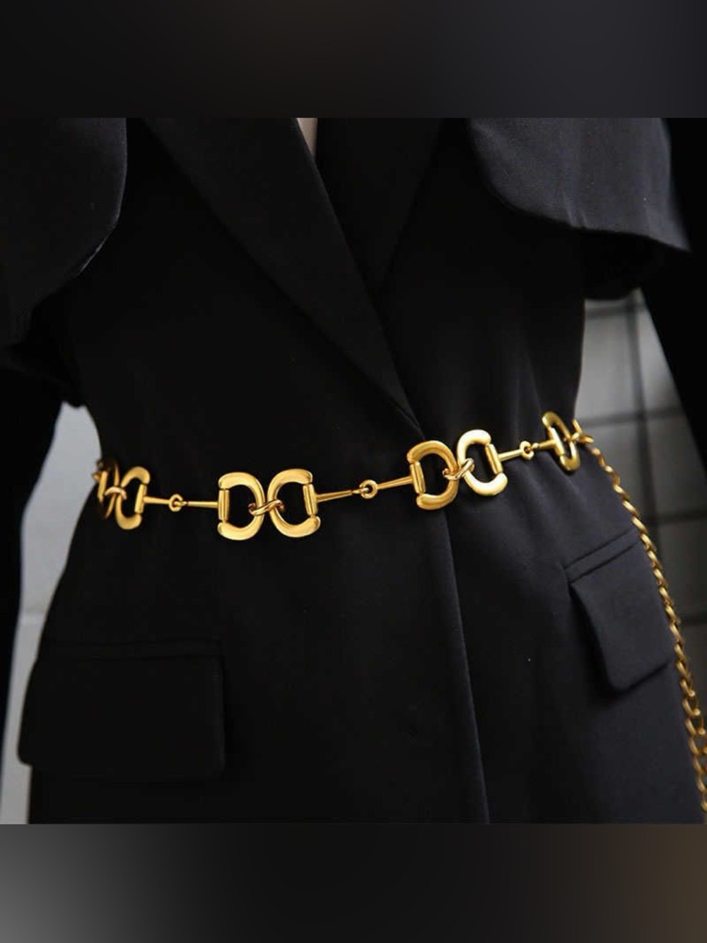 Double D Link Chain Waist Belt Trendy Accessory